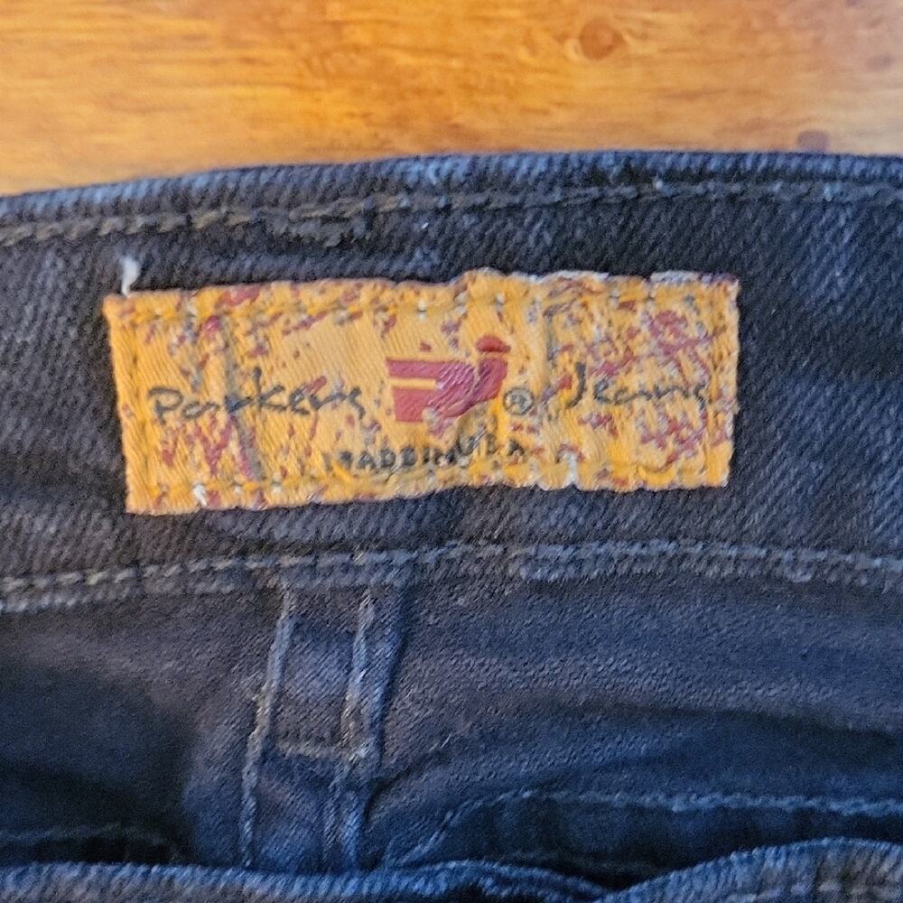Women's Parkers Jeans Size 14 Mid Rise Dark Blue Straight Leg Jeans 30W X 32L - Picture 4 of 12